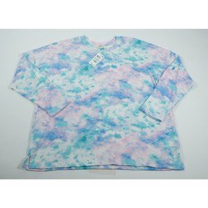 Style And Co Women's Cool Citrus Dye Long Sleeve Top Sz XL